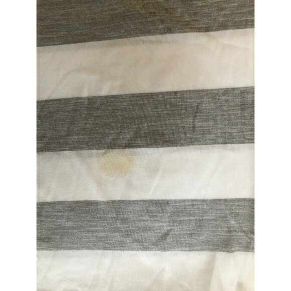 Chase 54 Striped Gray and White Short Sleeve Collared Polo Men's Medium - Picture 4 of 6